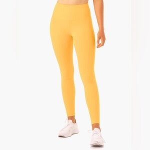 Ryderwear Sola High Waist Leggings Mango Yellow Women’s Activewear Size Small